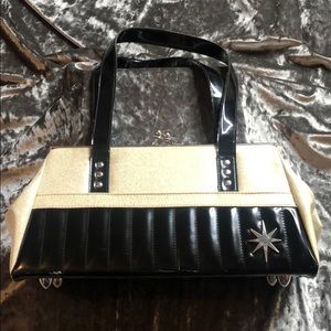 Lux De Ville Black and white star purse